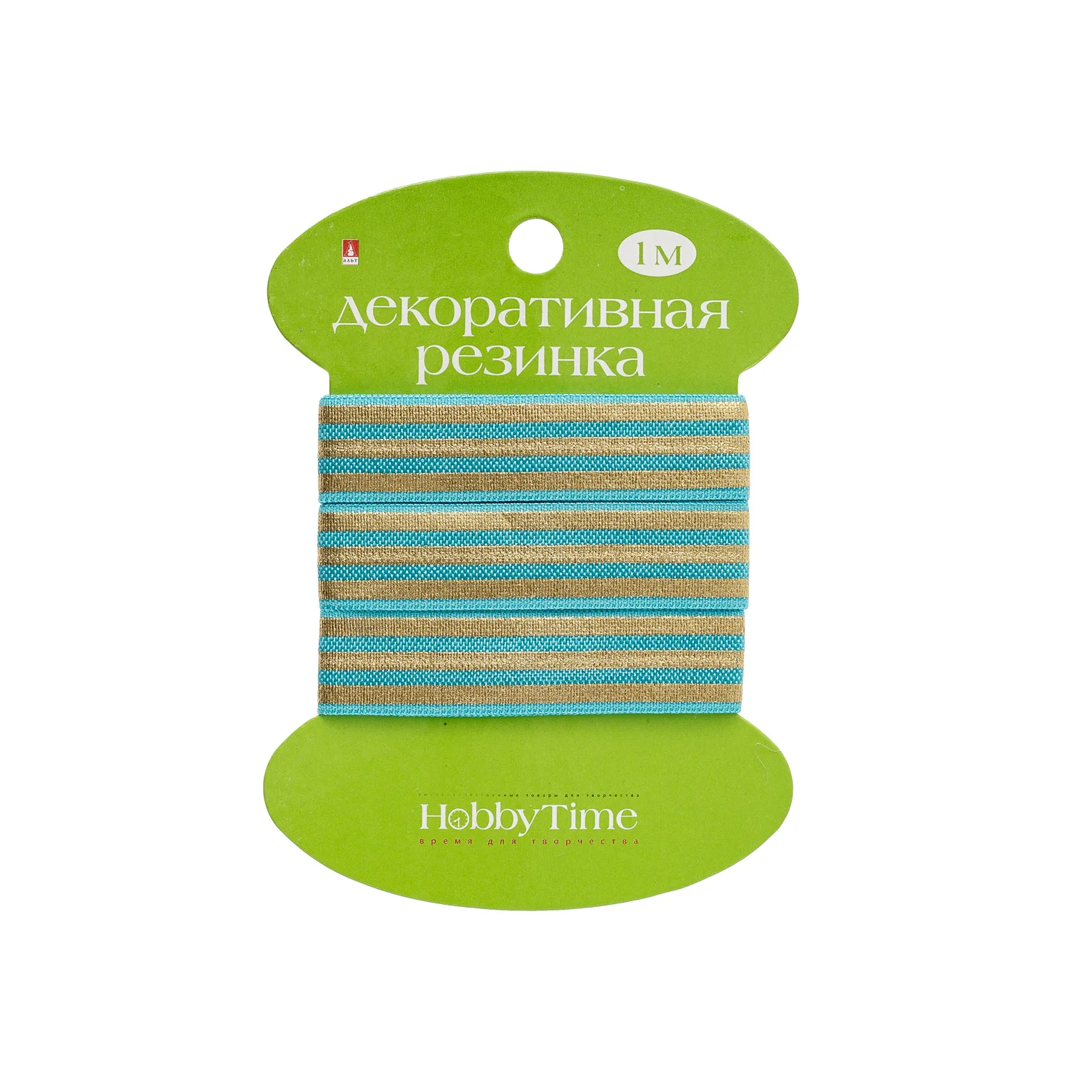 Голубой резинка декоративная, 1 м