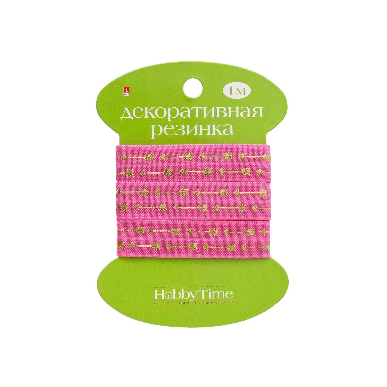 Розовый резинка декоративная, 1 м