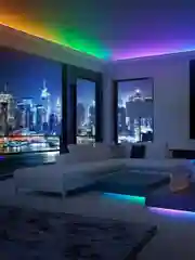 Светодиодная лента с пультом  длина 5 метров LED 5050smd 12v-60 rgb5 подсветка
