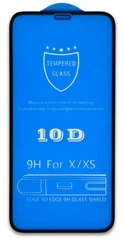 Защитное стекло 10D для iPhone X/XS/11 Pro (Black)