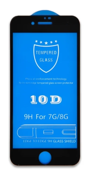 Защитное стекло 10D для IPhone 7 Plus / 8 Plus, black