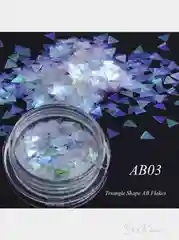 Голографические блестки-хлопья, 3D, для маникюра