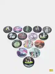 Синий значки Rick&Morty круглые, 20 видов