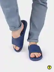 Синий сланцы мужские с массажной стелькой, 3 цвета