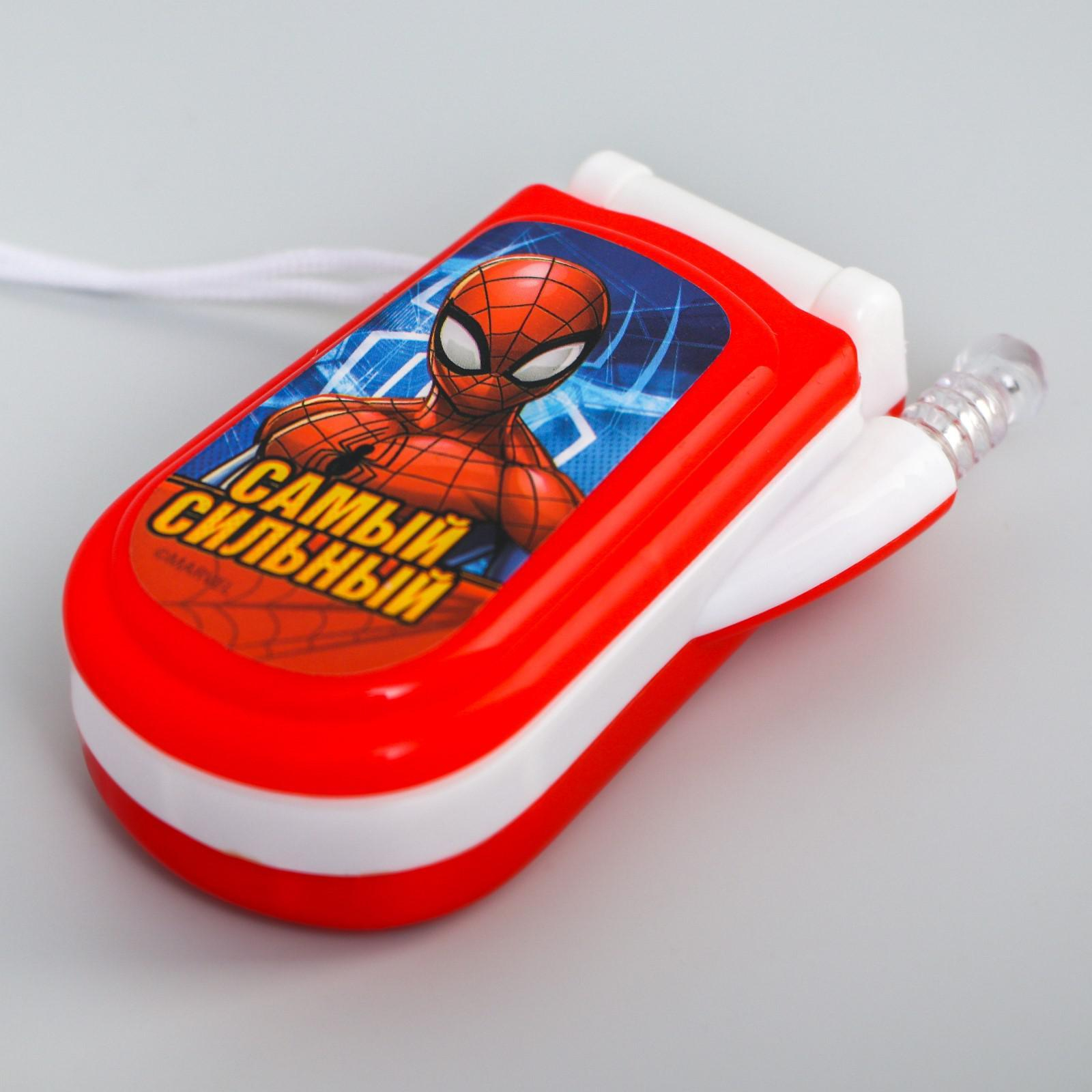 Интерактивный детский телефон Супергерой Человек-паук купить по цене 160  ₽ в интернет-магазине KazanExpress