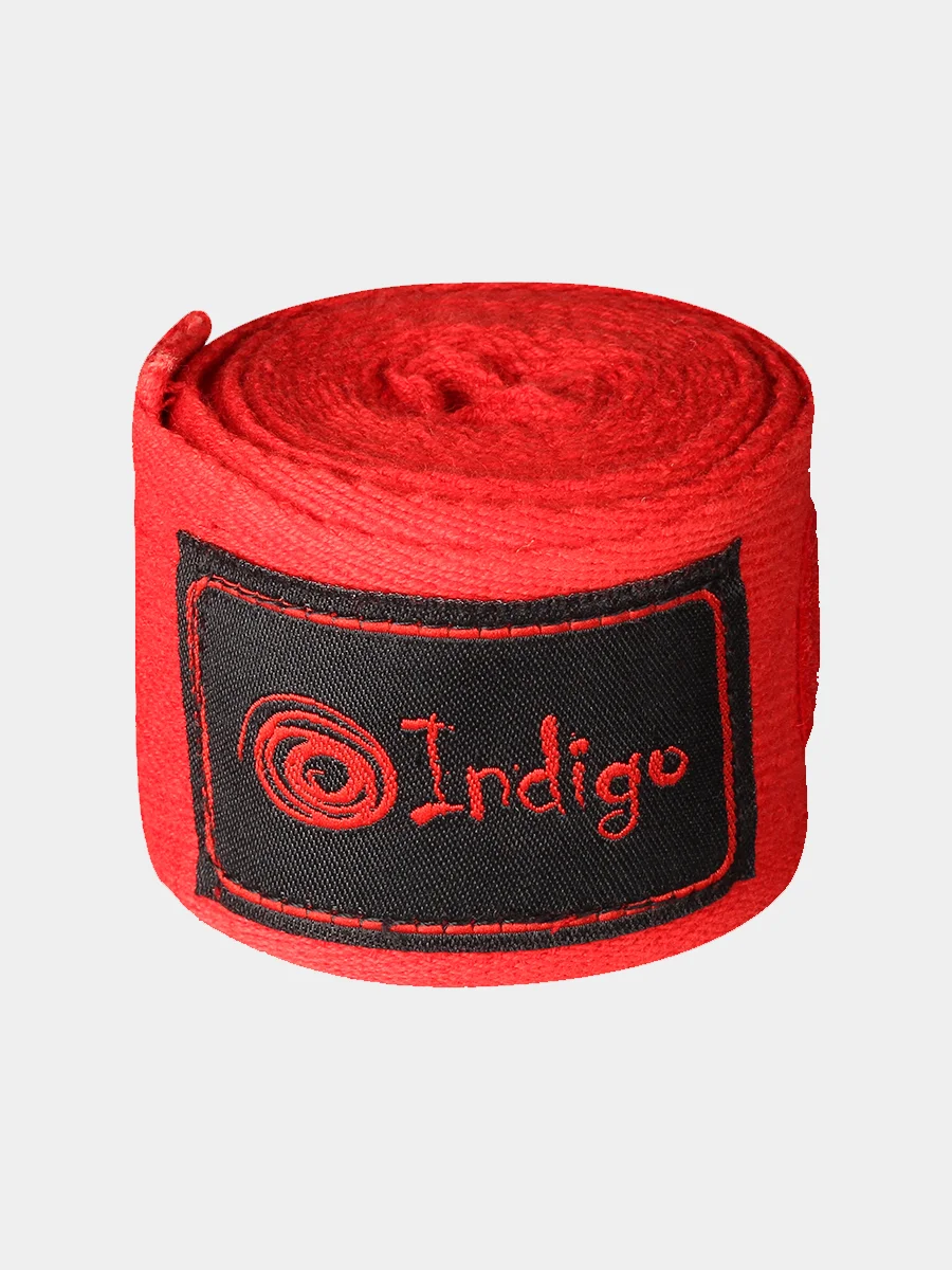 Красный бинт боксёрский Indigo, 2 шт