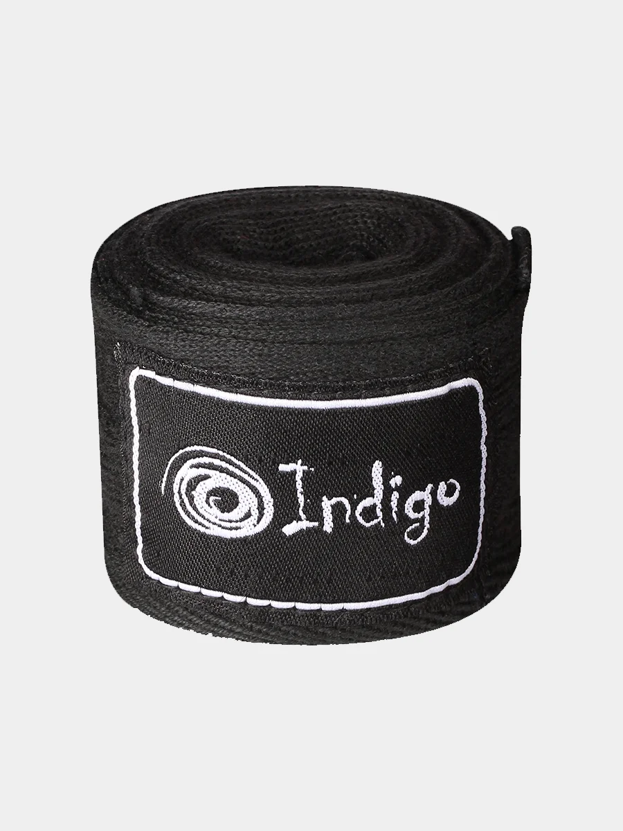 Черный бинт боксёрский Indigo, 2 шт