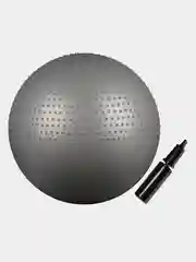 Серый мяч гимнастический массажный Indigo Anti-burst с насосом, 75 см
