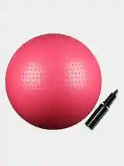 Розовый мяч гимнастический массажный Indigo Anti-burst с насосом, 75 см