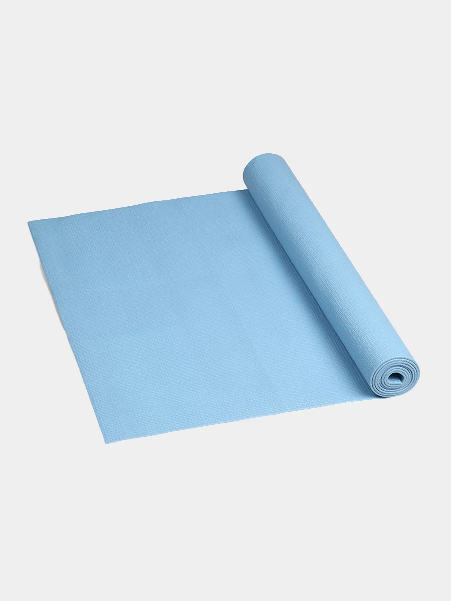 Голубой коврик для йоги и фитнеса Indigo, 173 х 61 х 0,6 см