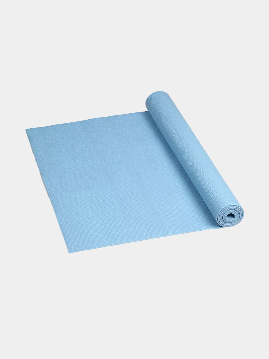 Голубой коврик для йоги и фитнеса Indigo, 173 х 61 х 0,3 см
