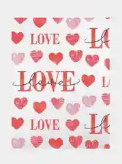 Бумага упаковочная, глянцевая, Love