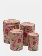 Розовый коробка-шкатулка металлическая