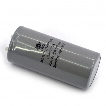 Конденсатор пусковой FUJI CD60 (1+1 pin), 600 мкФ, 300V, алюминий, 50 x 100 мм (Ж)