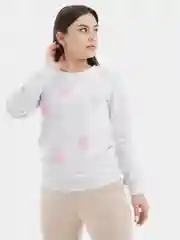 Белый яркая женская толстовка с сердечками