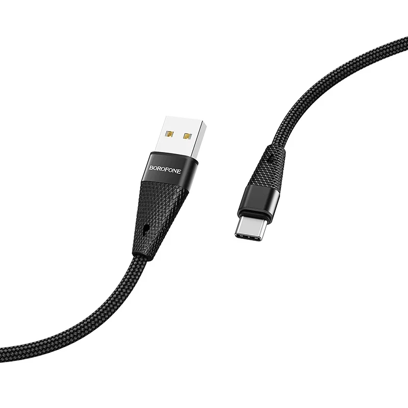 Черный кабель USB Borofone BU10 Pineapple, Type-C, 1.2 м
