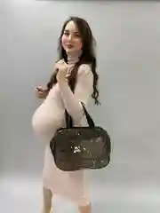 Сумка в роддом средняя 32*23*17, черная тонированная