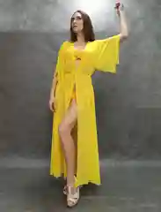Желтый пляжное парео