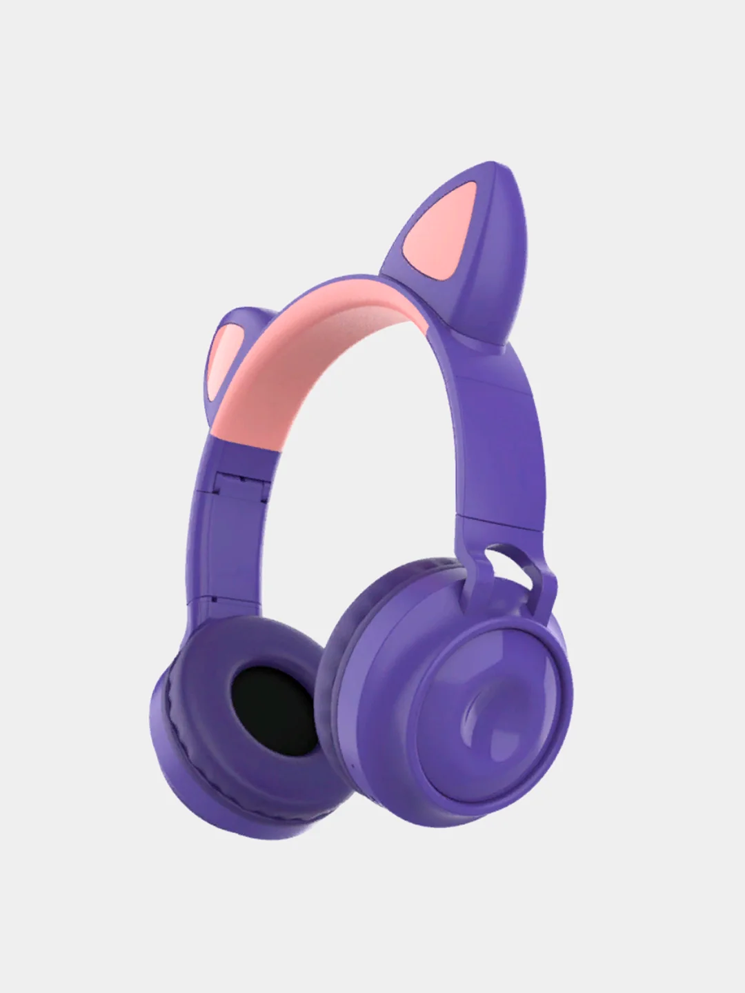 Синий беспроводные наушники Cat Ear ZW-028, LED, со светящимися кошачьими ушками