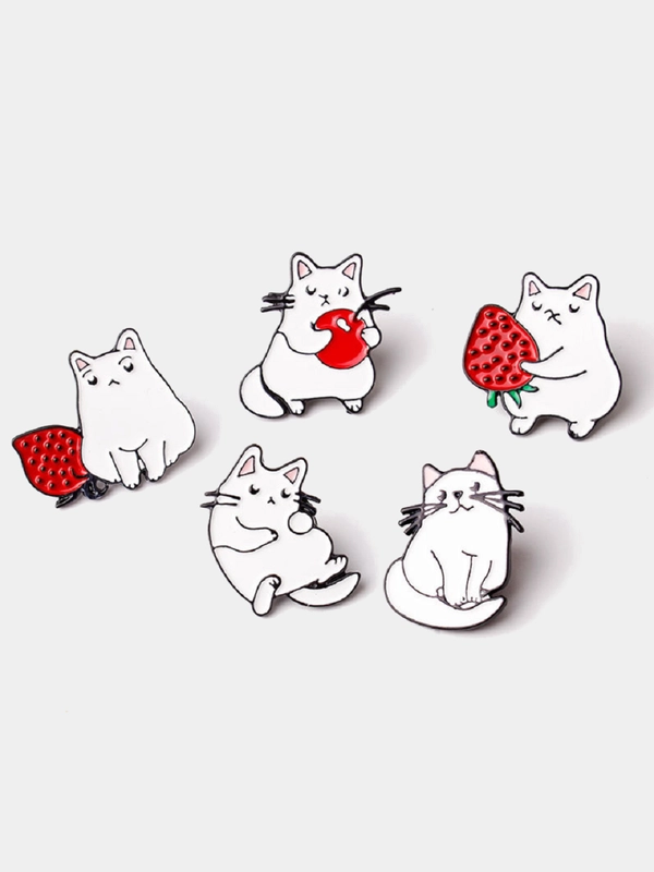 Металлические значки с котиками, пин на одежду или рюкзак