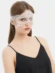 Белый маска на глаза кружевная, 2 цвета