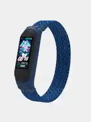 Синий плетеный ремешок для фитнес-браслетов Xiaomi Mi Band 3 / 4 / 5 / 6