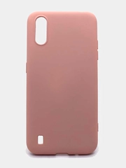 Чехол силиконовый с микрофиброй внутри для Samsung (самсунг) Galaxy A01