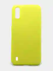 Желтый чехол силиконовый с микрофиброй внутри для Samsung (самсунг) Galaxy A01