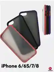 Матовый чехол с цветными краями для iPhone 6, 7, 8