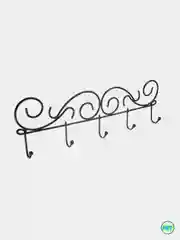 Вешалка "Лоза", настенная, 5 крючков, металл, черный