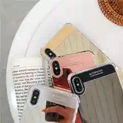 Чехол для айфон, мягкий, зеркальный, чехол с протекцией по углам для iPhone