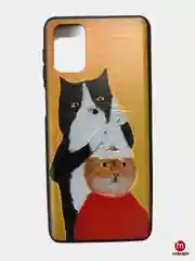 Оранжевый чехол с рисунком для Samsung Galaxy M31S