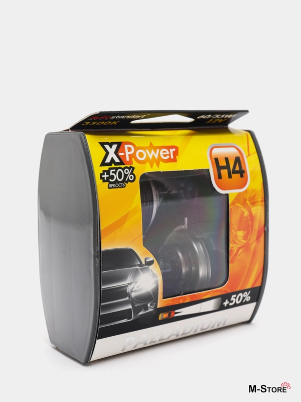 Лампы галогенные головного света "X-Power", H4, 12В, P43t, 60/55Вт