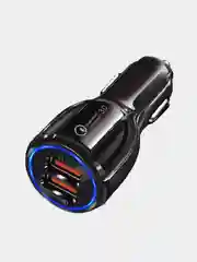 Белый адаптер питания автомобильный USB, 5V (автомобильное зарядное устройство от прикуривателя)