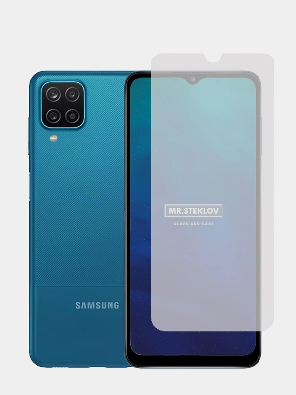 Защитное стекло На Samsung A12, A02S, A02, A03S, F12, F02S, A13, A23, прозрачное, 2D