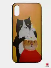 Оранжевый чехол для iPhone XR айфон XR с рисунком, силикон, пластик