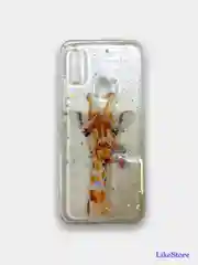 Угольный чехол для Honor Y8P, прозрачный с принтом