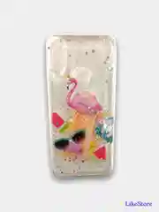Белый чехол для Honor Y8P, прозрачный с принтом