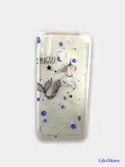 Оливковый чехол для Honor Y8P, прозрачный с принтом