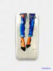 Золотой чехол для Honor Y8P, прозрачный с принтом