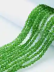 Лесной зеленый бусины биконусы для рукоделия, стеклянные, граненые