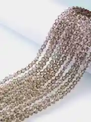 Серый бусины биконусы для рукоделия, стеклянные, граненые