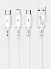 Кабель FUMIKO CA02 Lightning/Micro-USB/Type-C, 3A, 1 м