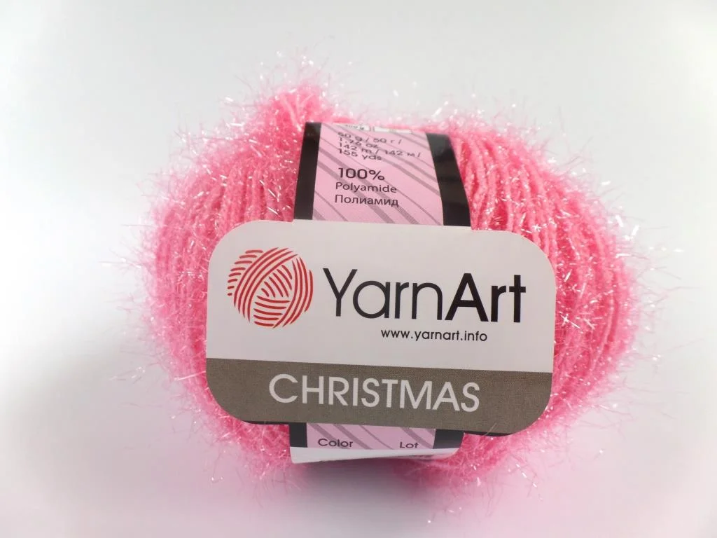 Розовый пряжа для вязания YarnArt Christmas