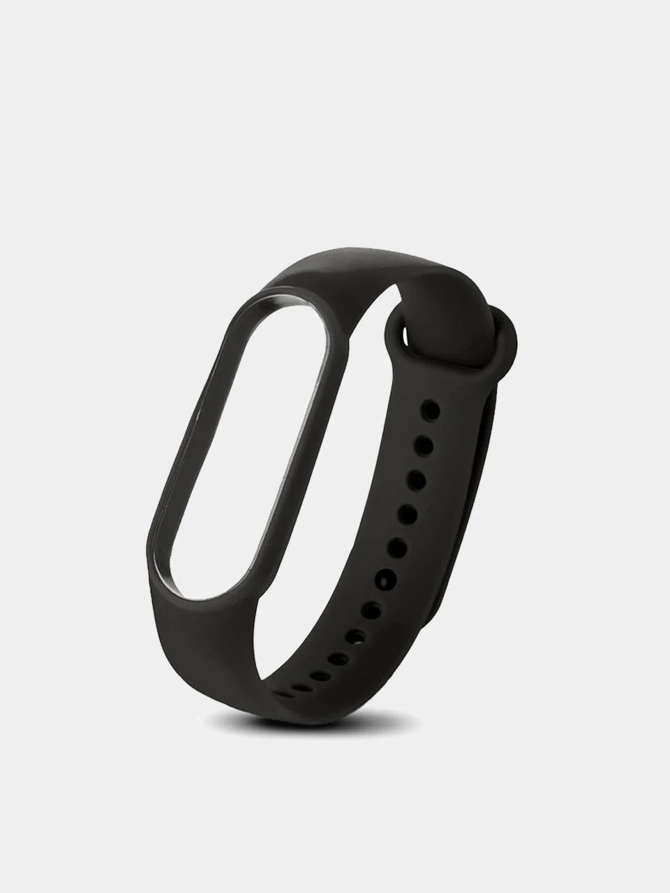 Черный силиконовый ремешок для Mi Band 5
