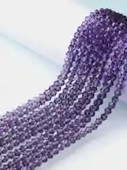 Индиго бусины биконусы для рукоделия, стеклянные, граненые