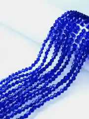 Темно-синий бусины биконусы для рукоделия, стеклянные, граненые