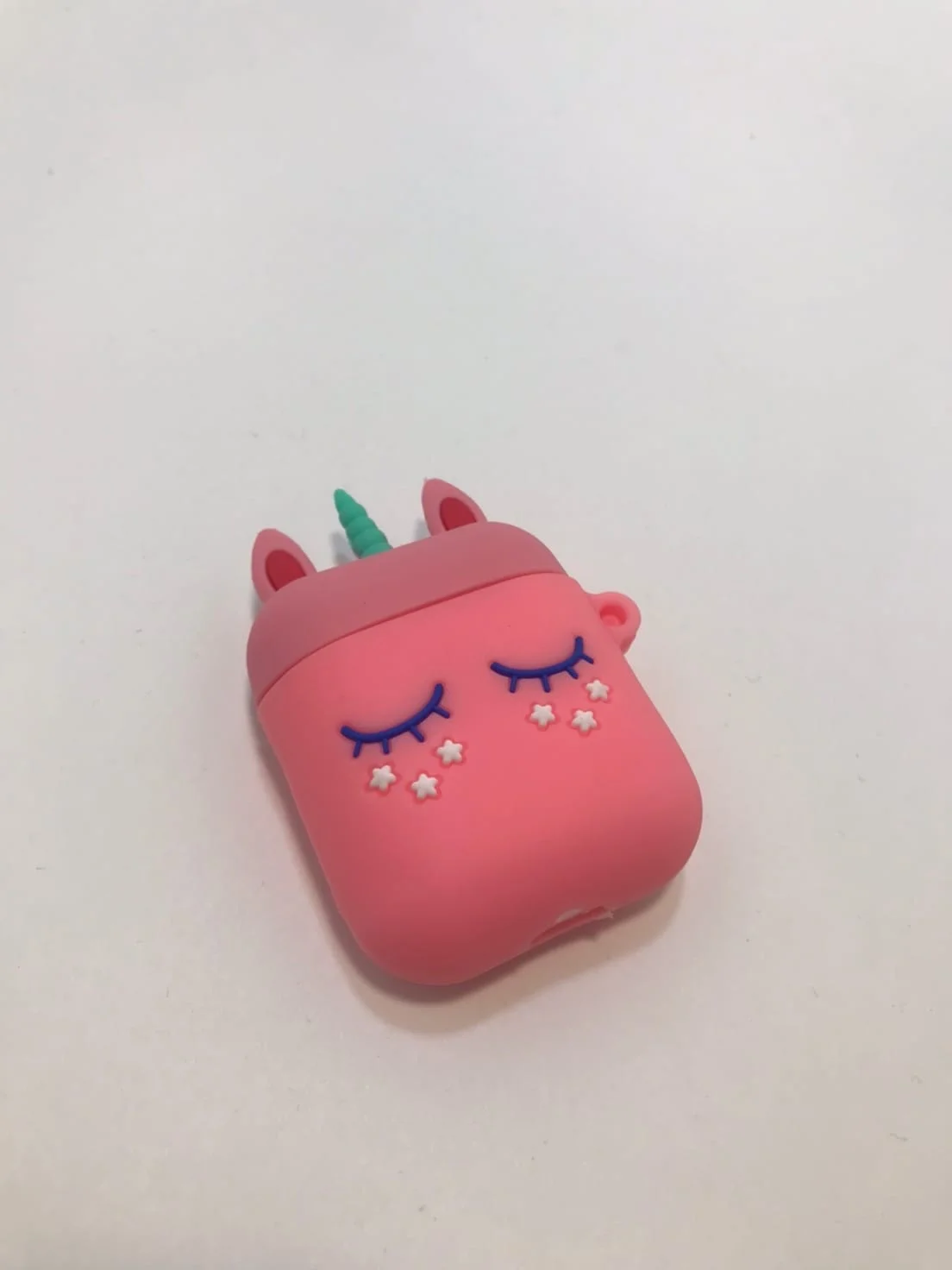 Розовый чехол для Airpods 1/2, с единорогом