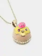 Коралловый меланж цепочка с подвеской