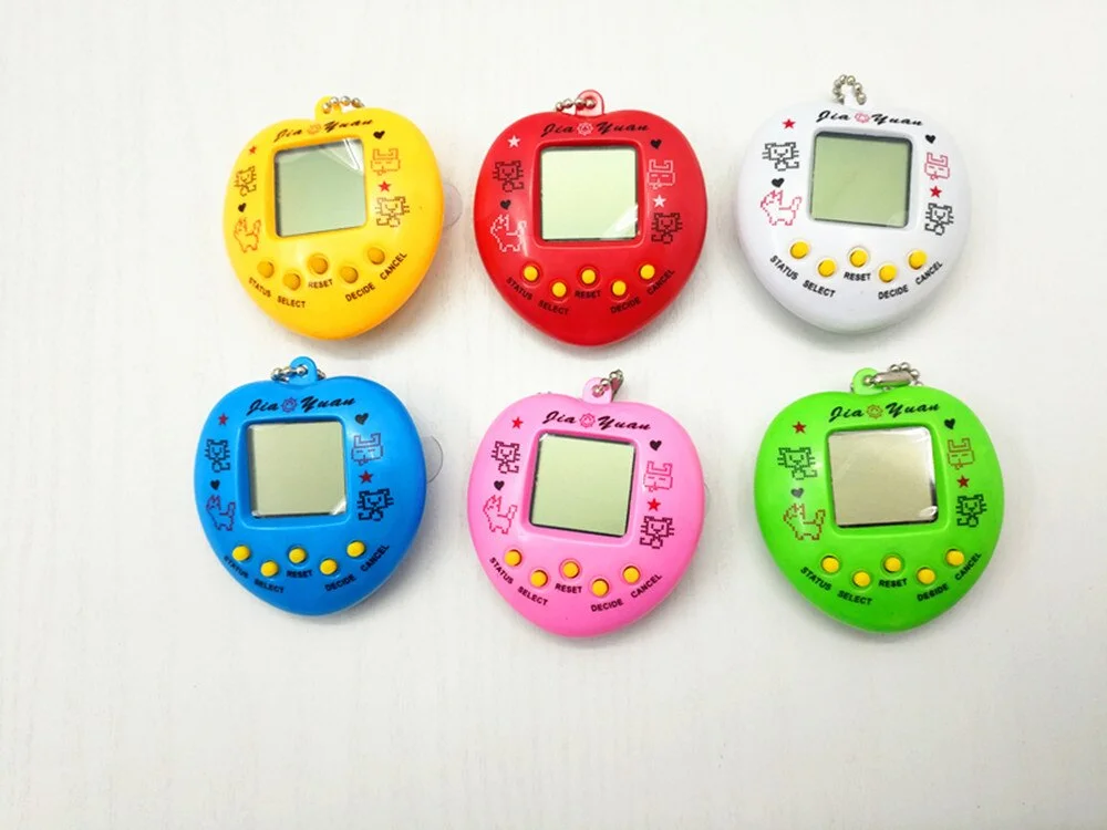 Белый виртуальный электронный питомец игрушка Тамагочи / Tamagotchi / разные цвета. (сердечко)